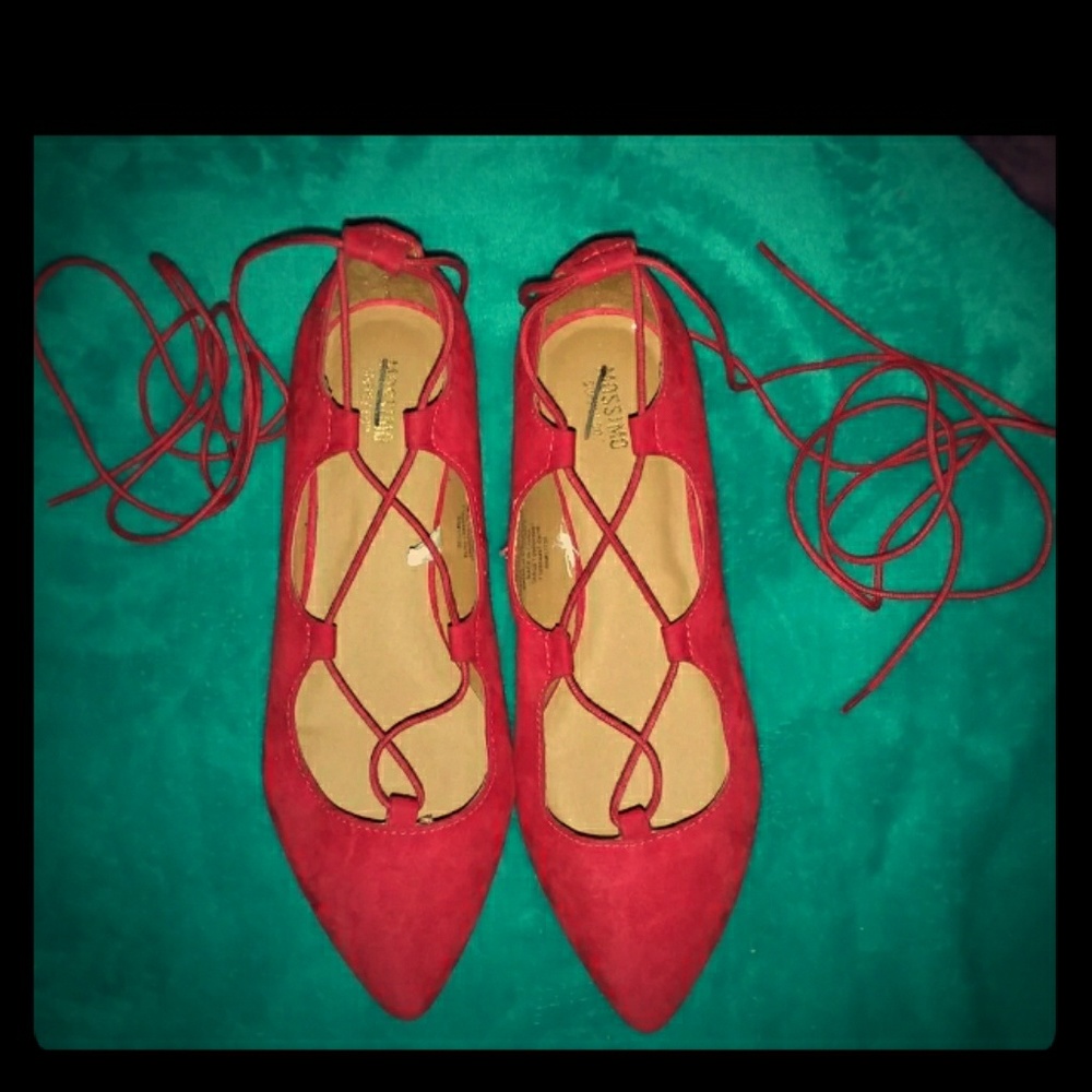 Lace up flats